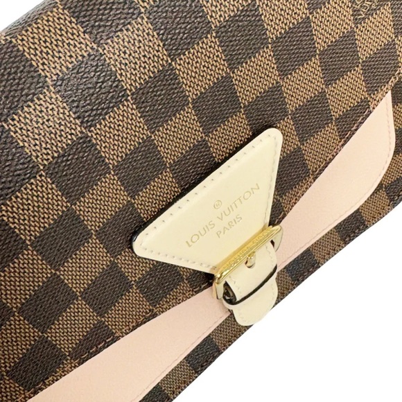 Louis Vuitton Beaumarchais Top Handle Bag Handbag Brown Damier Ebene Pink - Picture 9 of 12